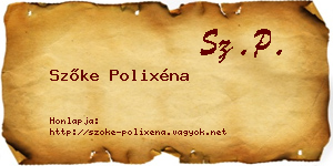 Szőke Polixéna névjegykártya